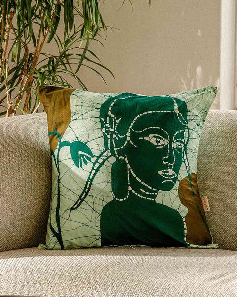 Apsara Batik Throw Pillow