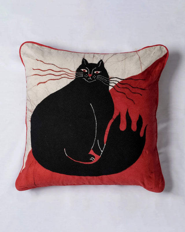 A Tail Order Batik Throw Pillow