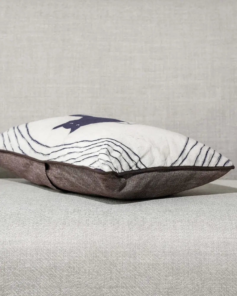 Bowl O’ Whiskers Batik Lumbar Pillow