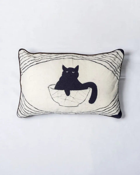 Bowl O’ Whiskers Batik Lumbar Pillow