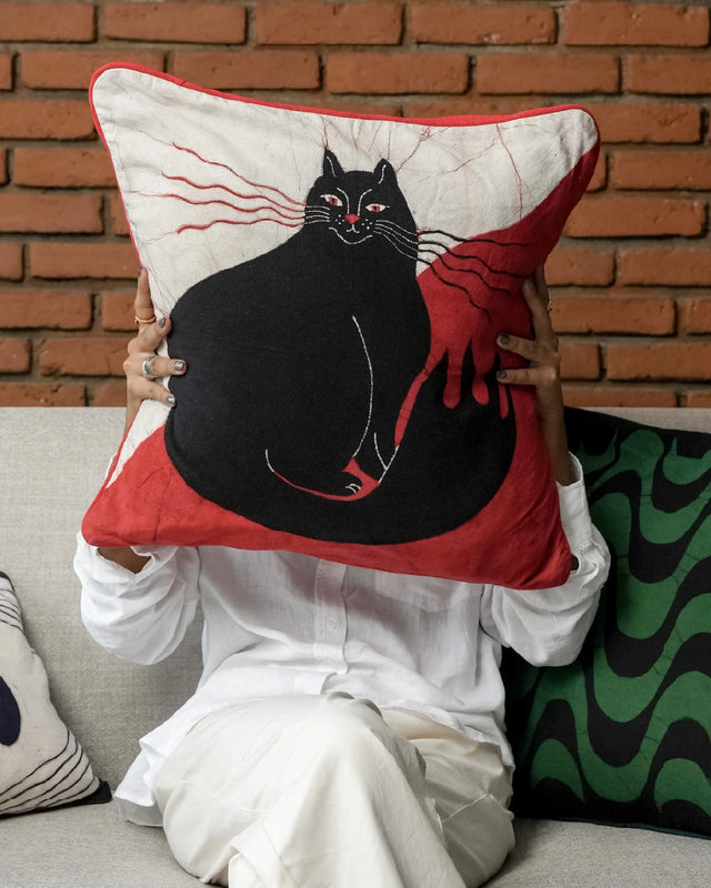 A Tail Order Batik Throw Pillow