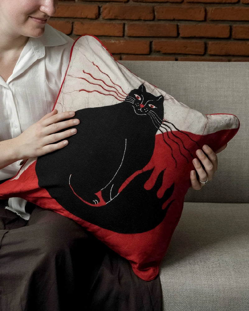 A Tail Order Batik Throw Pillow