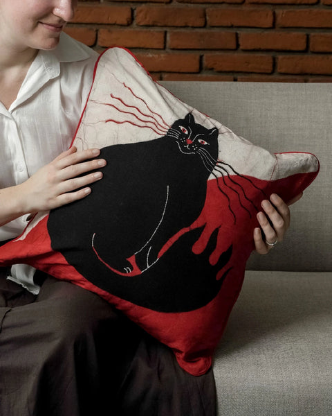 A Tail Order Batik Throw Pillow