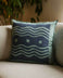 Blue Odai Batik Throw Pillow