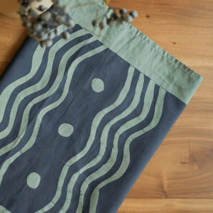 Blue Odai Throw Pillow - 18" x 18" - Teal Blue on Seafoam Blue - Image 3