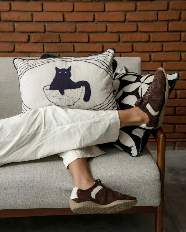 Bowl O’ Whiskers Batik Lumbar Pillow