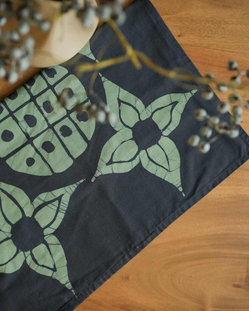 Hirudaya Blossoms Batik Throw Pillow