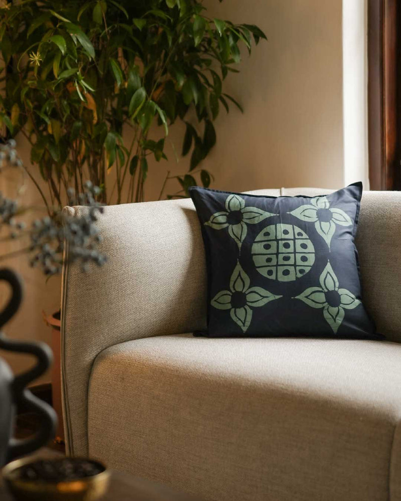 Hirudaya Blossoms Batik Throw Pillow