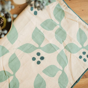 Kohomba Throw Pillow - 18" x 18" - Seafoam Green on Ivory - Image 2