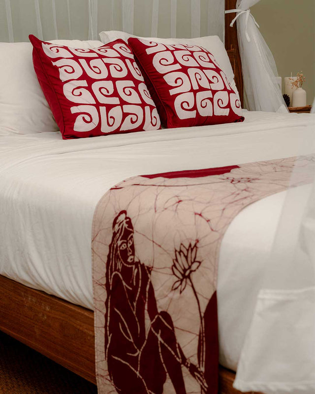 Bright Burgundy Bedroom Set