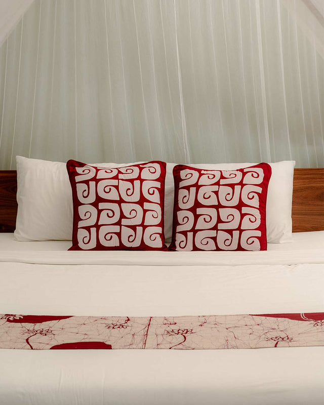Bright Burgundy Bedroom Set