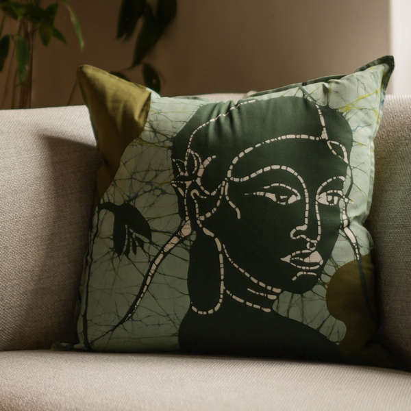 Apsara Batik Throw Pillow