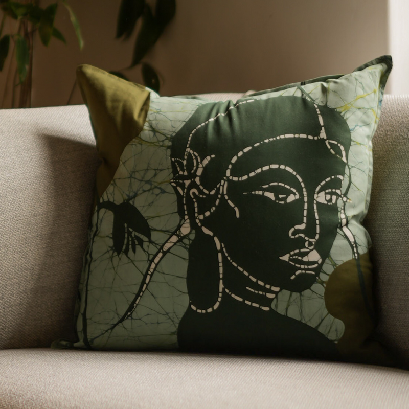 Apsara Batik Throw Pillow