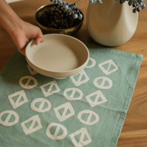 Thrigona Place Mats - 18" x 14" - Rye on Seaform Green - Image 2