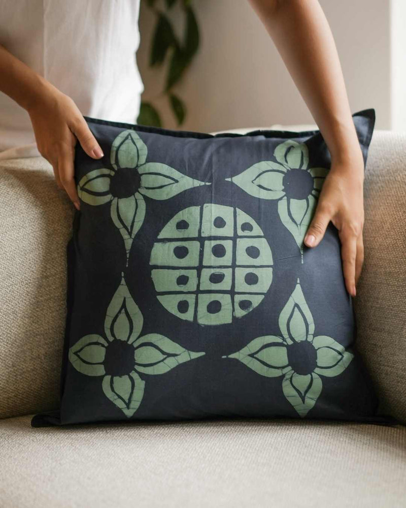 Hirudaya Blossoms Batik Throw Pillow