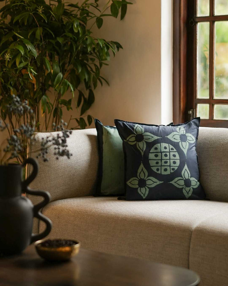 Hirudaya Blossoms Batik Throw Pillow