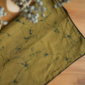 Thaalam Throw Pillow - 18" x 18" - Forest Green on Khaki Green